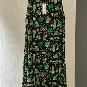 Perfect for ST. Patrick’s Day!!!  Black and Green Graphic Dress